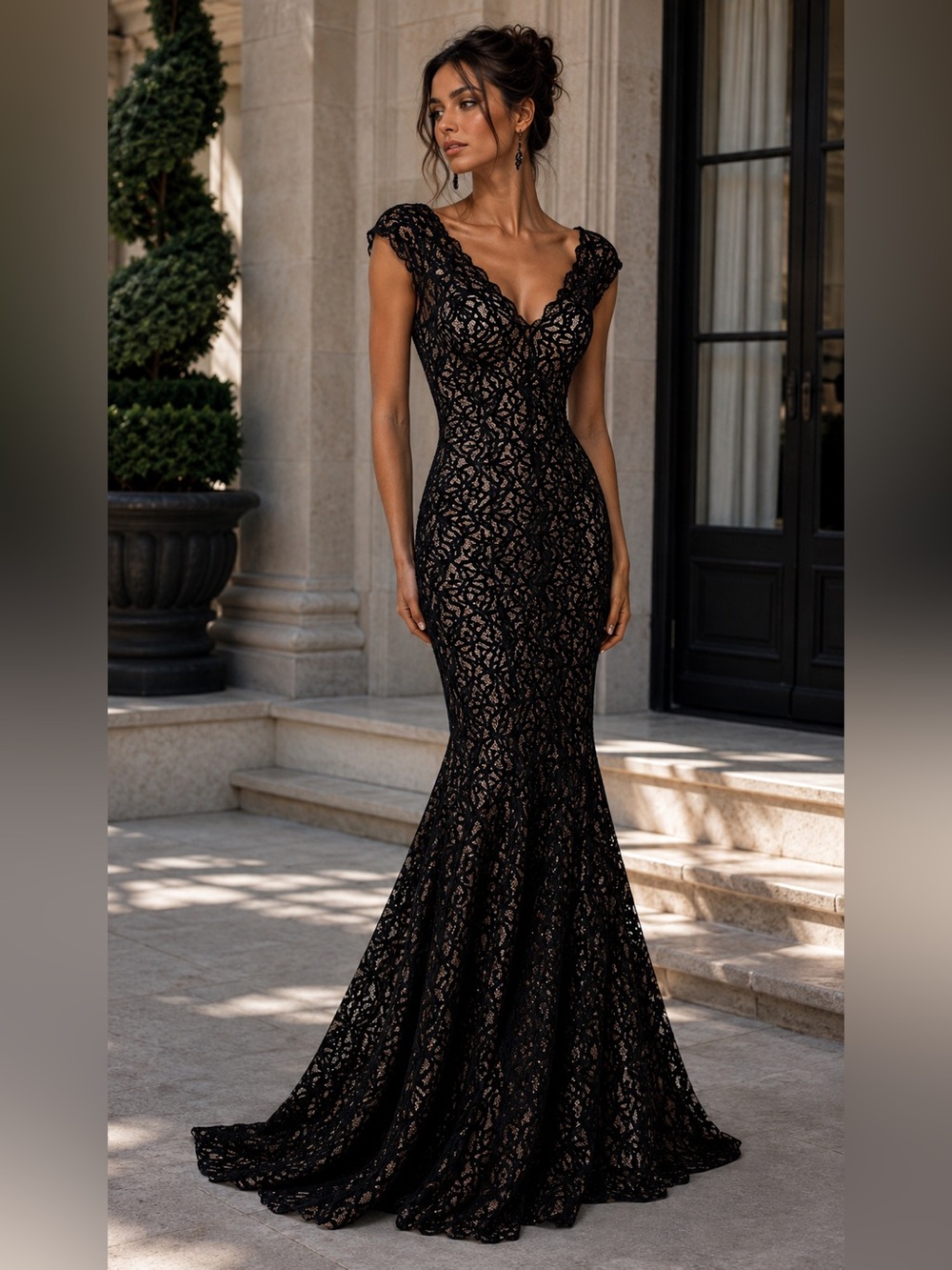 Betsy & Adam Lace Gown 6